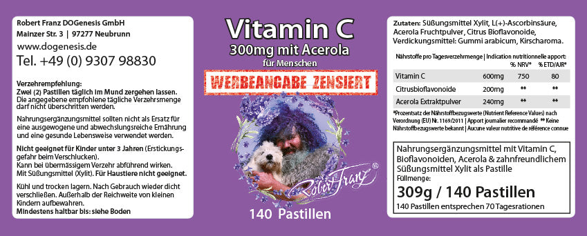 Vitamin C 300mg mit Acerola