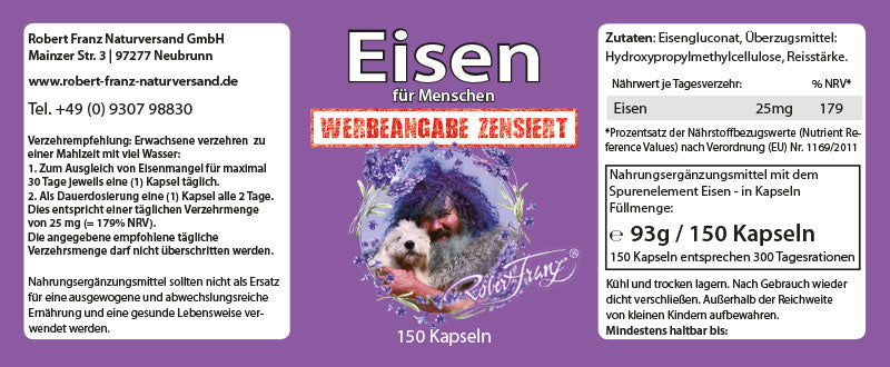 Eisen 150 Kapseln Robert Franz®