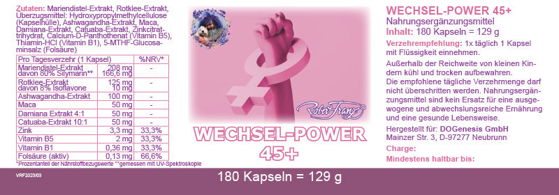 Wechsel Power 45+ Kapseln von Robert Franz
