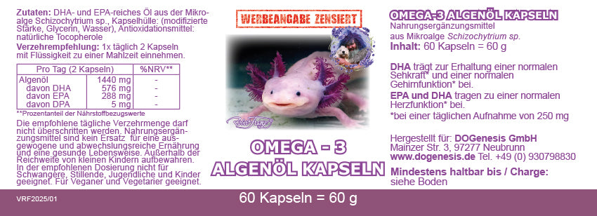 Omega - 3 Algenöl Kapseln
