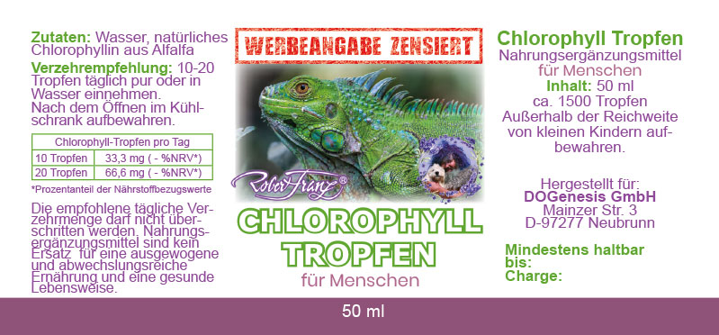 Chlorophyll Tropfen – 50 ml aus Alfalfa