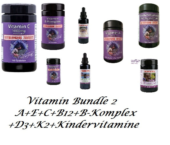 Vitamin Sparset2 A+E+B12+K2+D3+C+B Komplex+Kindervitamine