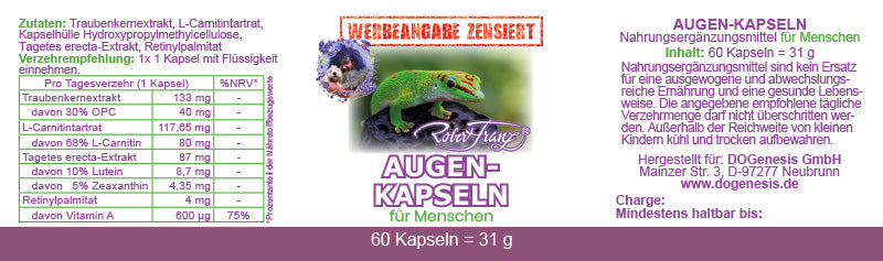 Augenkapseln 60 Kapseln