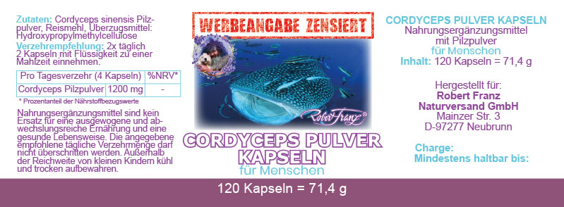 Cordyceps Pulver Kapseln