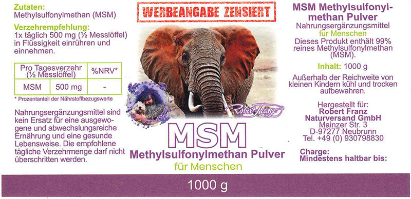 MSM- Pulver 1000g
