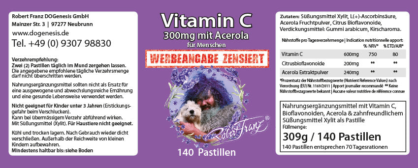Vitamin C 300mg mit Acerola 