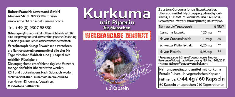 Kurkuma mit Piperin