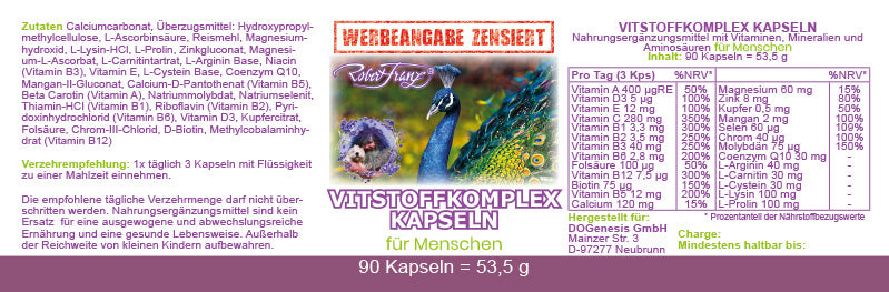 Vitalstoff-Komplex Kapseln von Robert Franz