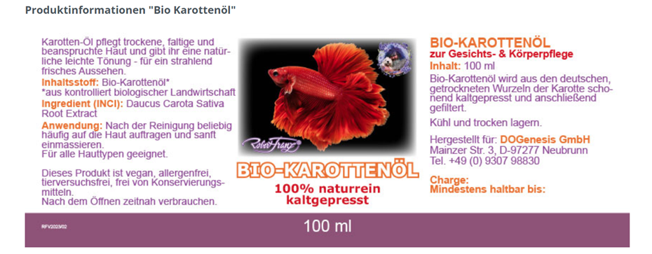 Bio Karottenöl 