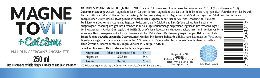 Magnetovit + Calcium 250 ml
