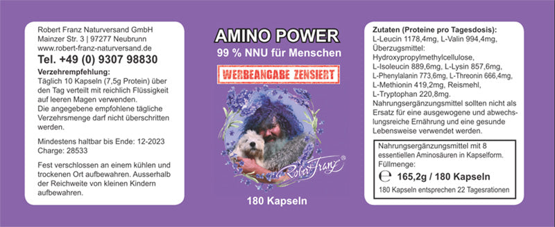 Basis Set2 Robert Franz Aminopower Zink Resveratrol Coenzym Q10 Magnesium